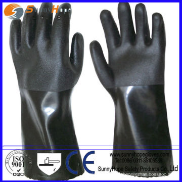 Anti chemische Handschutz schwarz Industrie Gummihandschuh